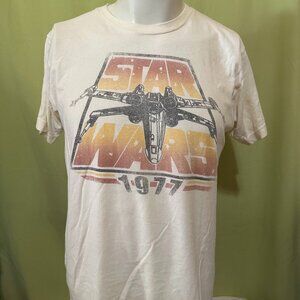 Star Wars X Wing Fighter 1977 Men's Light Brown Shirt Medium Fifth Sun Anakin